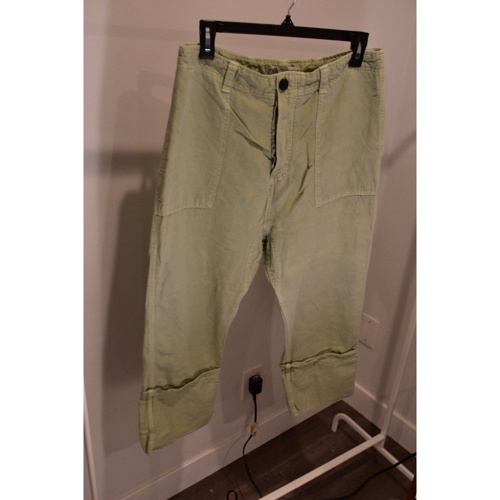 Zara The Tokyo Trouser Baggy Cropped Pants - Medium